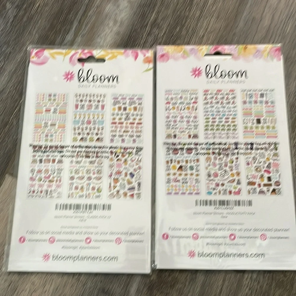 Bloom daily planner sticker sheets